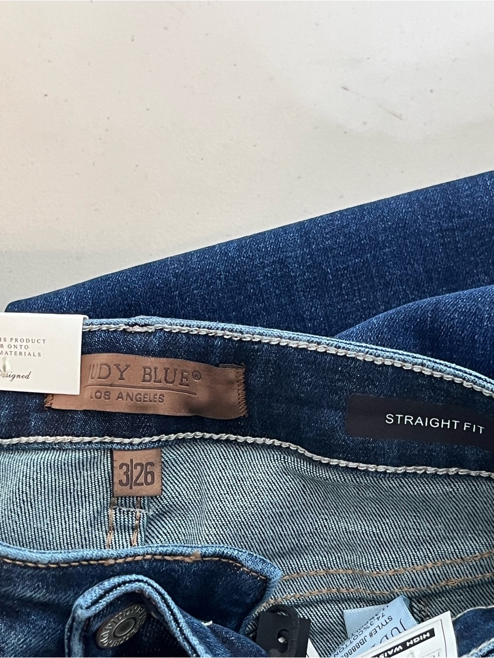 NWT Judy Blue The Alyssa Tummy Control Classic Straight Sz 3/26 Dark Blue Jeans - Picture 9 of 14